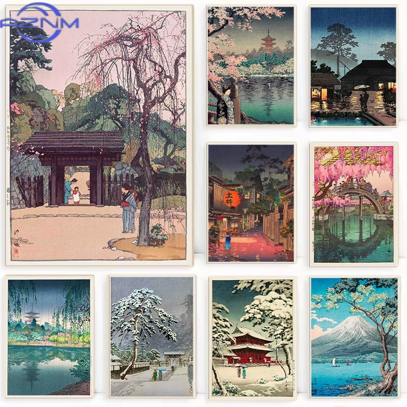 Japanese Lifestyle And Traditions - Póster Retro Ukiyo-e de AZNM, Ilustración