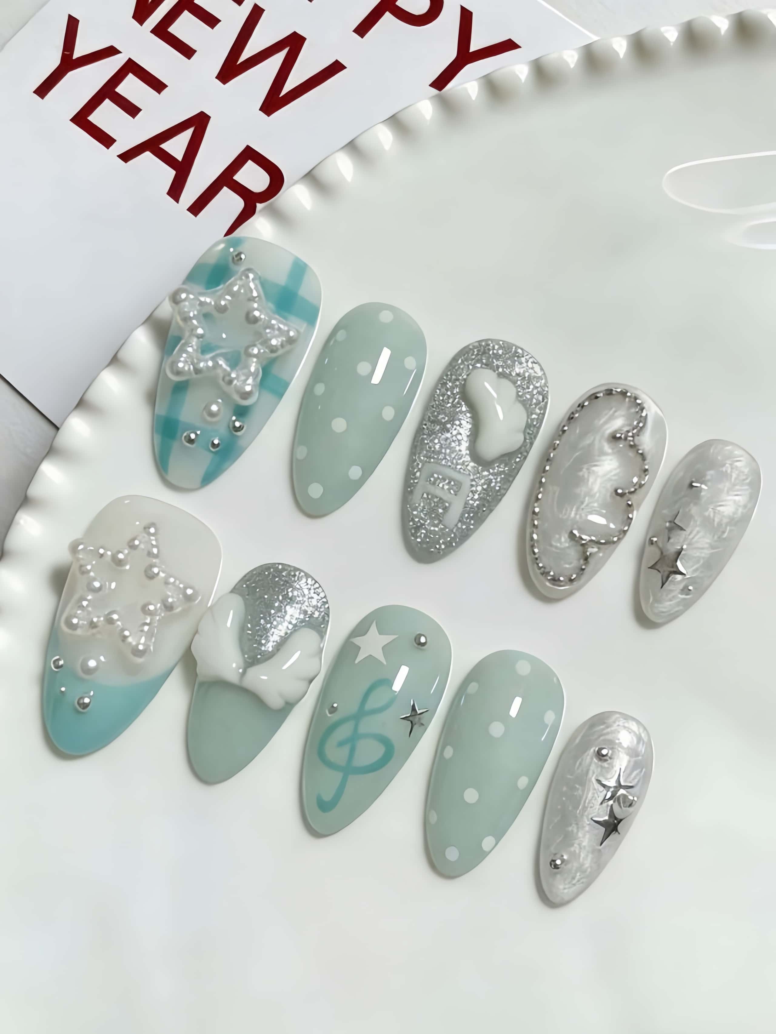 Japanese Lifestyle Japanese - 10 piezas de puntas de uñas