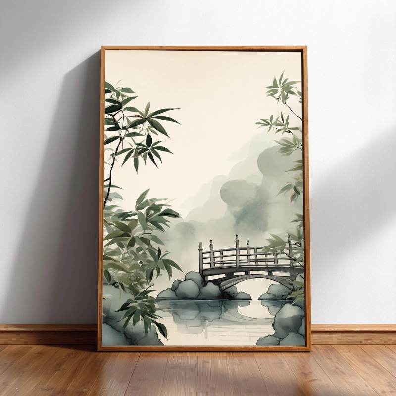 Japandi Wall Art Minimal Botan - Japanese Minimalist Lifestyle reseña y precio