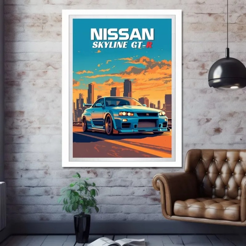 Póster Retro de coche deportiv - Japanese Lifestyle Japanese reseña y precio