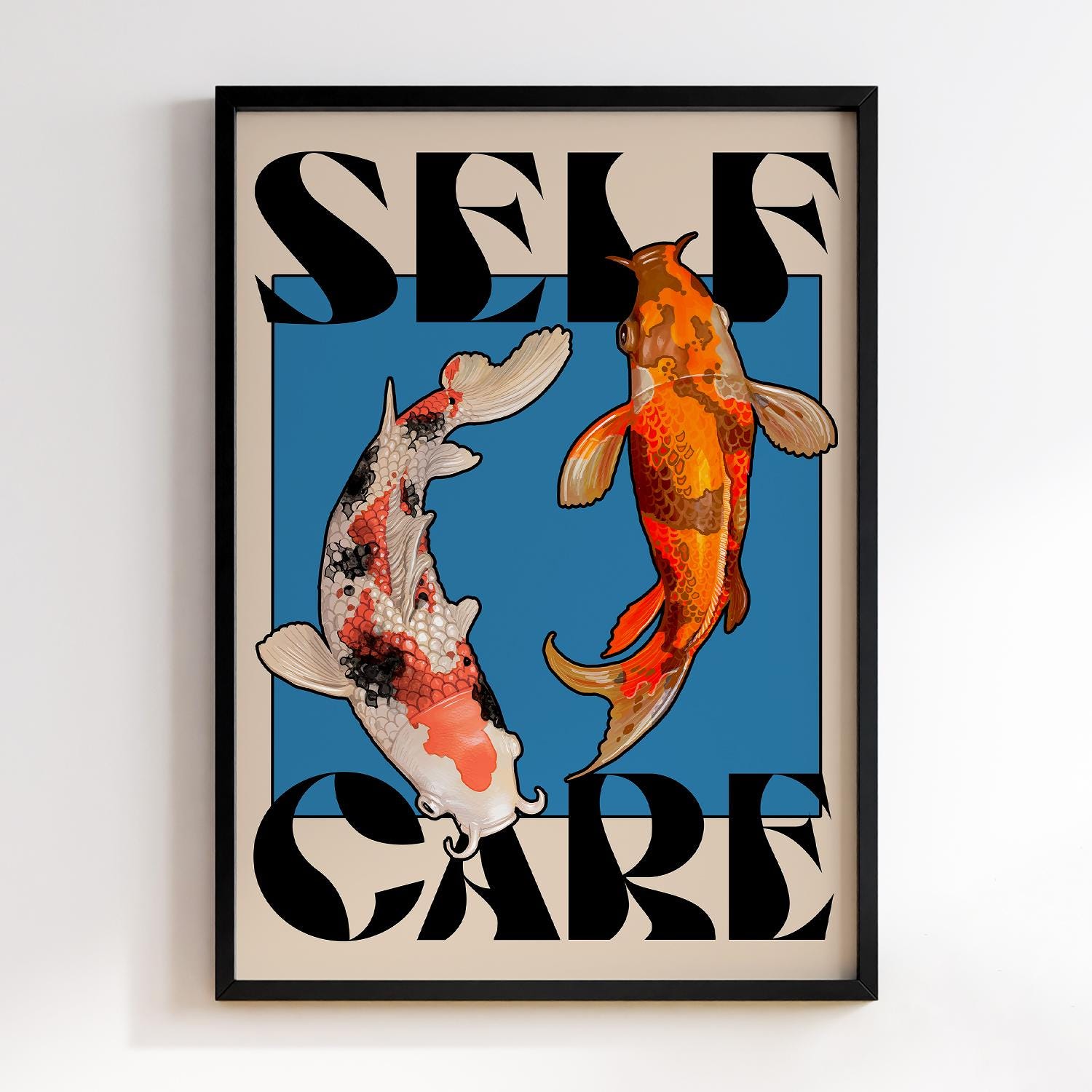 Póster de pez Koi inspirado en - Japanese Minimalist Lifestyle reseña y precio