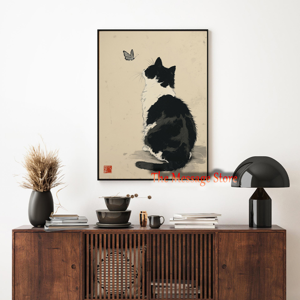 Póster de Gato Japonés Minimal - Japanese Minimalist Lifestyle reseña y precio