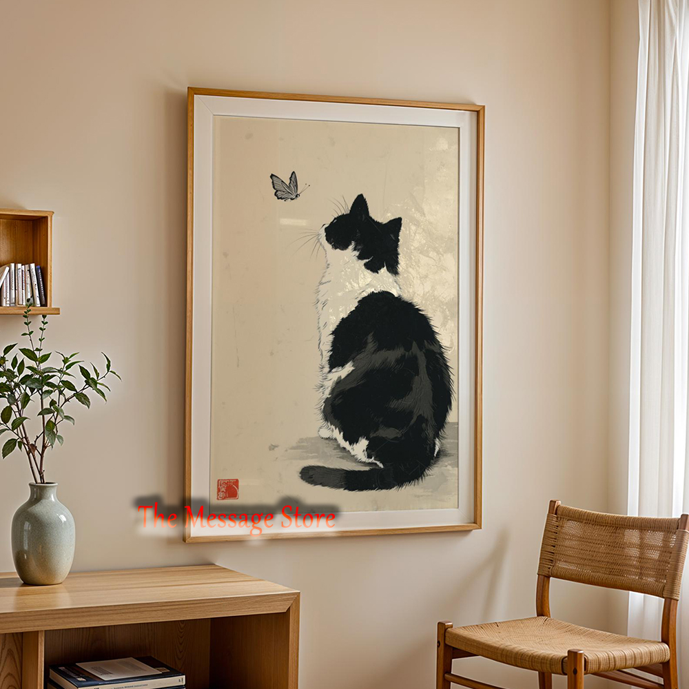Póster de Gato Japonés Minimal - Japanese Minimalist Lifestyle reseña y precio