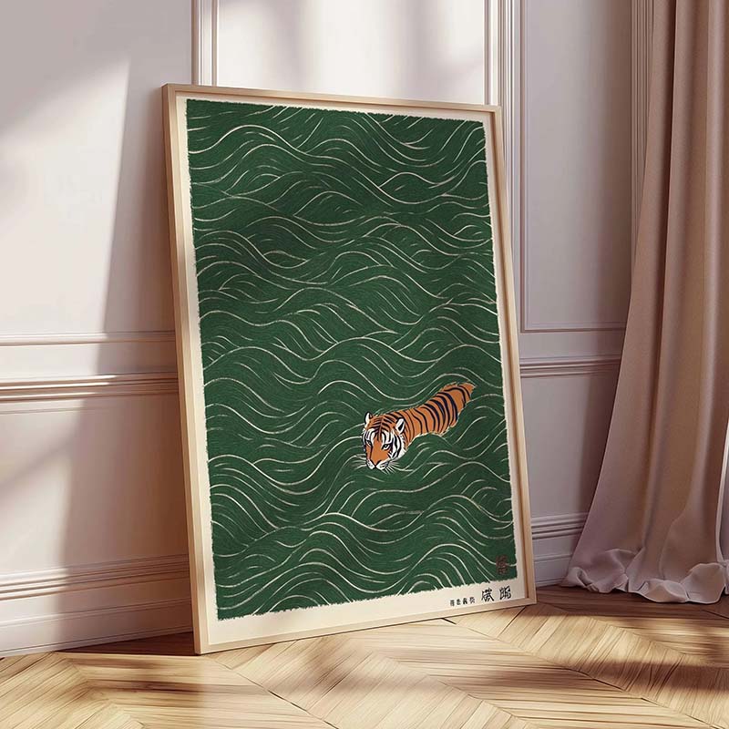 Póster de tigre japonés, pintu - Japanese Minimalist Lifestyle reseña y precio
